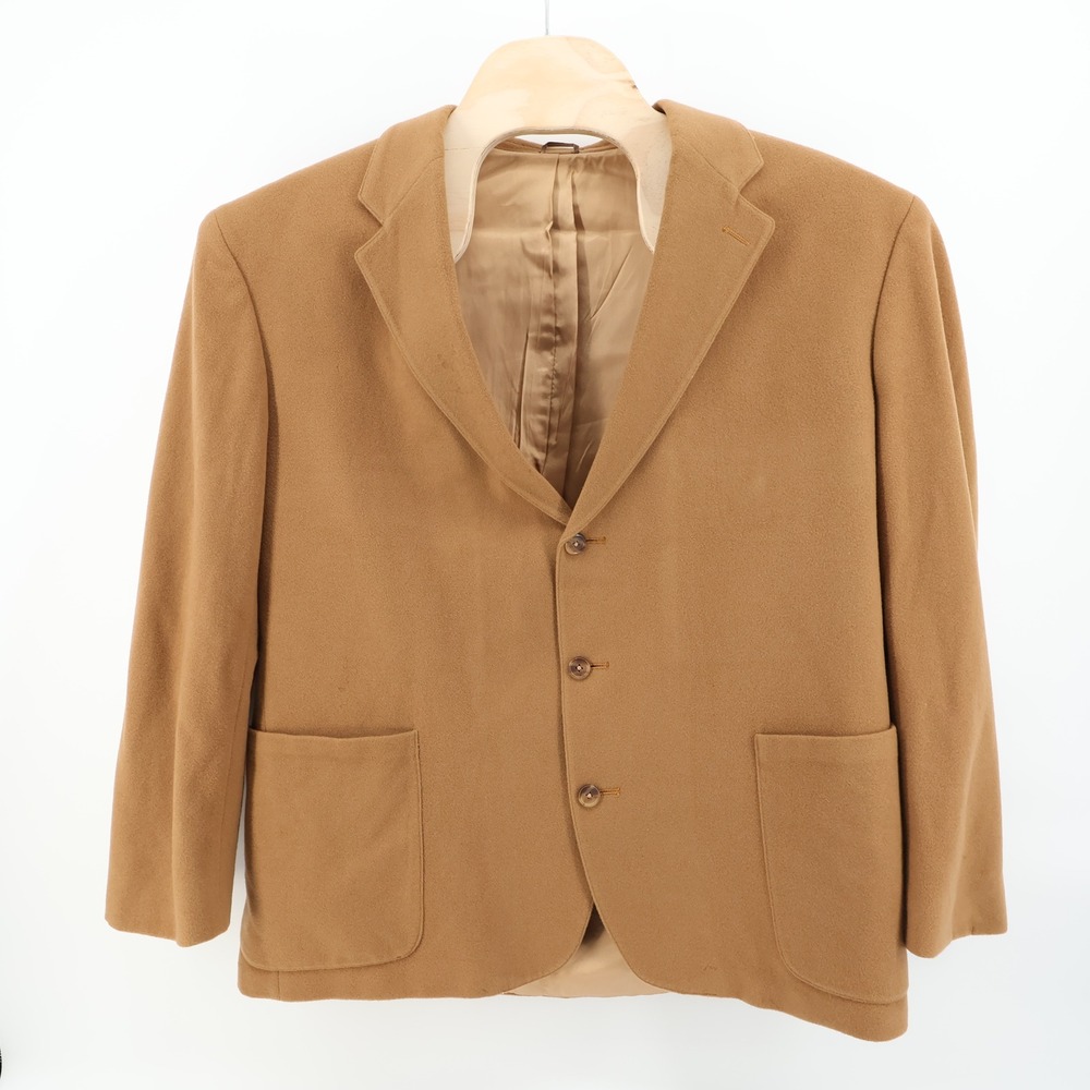 Vintage J Crew Oarsman Cashmere Blend Blazer Sport Coat Jacket XL - Flaws